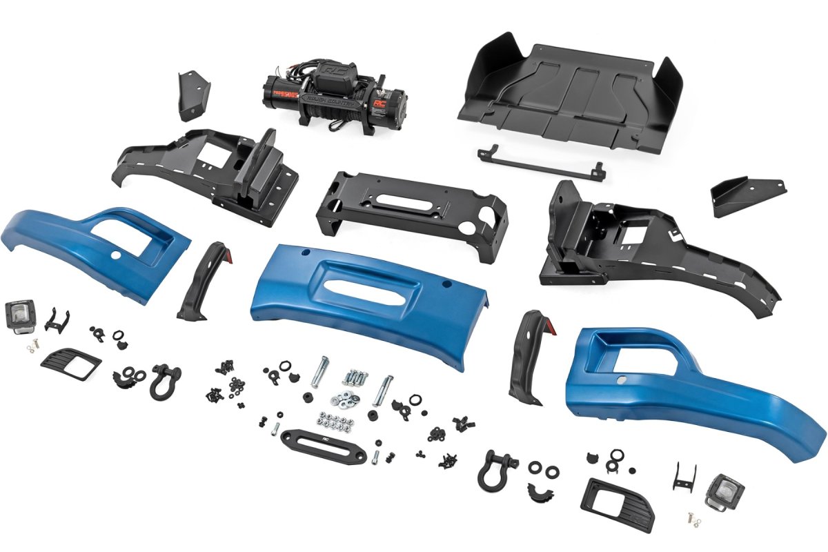 Chevrolet Silverado 1500 Bumper - Front - Rough Country - FXS - North Sky Blue - '23-'26